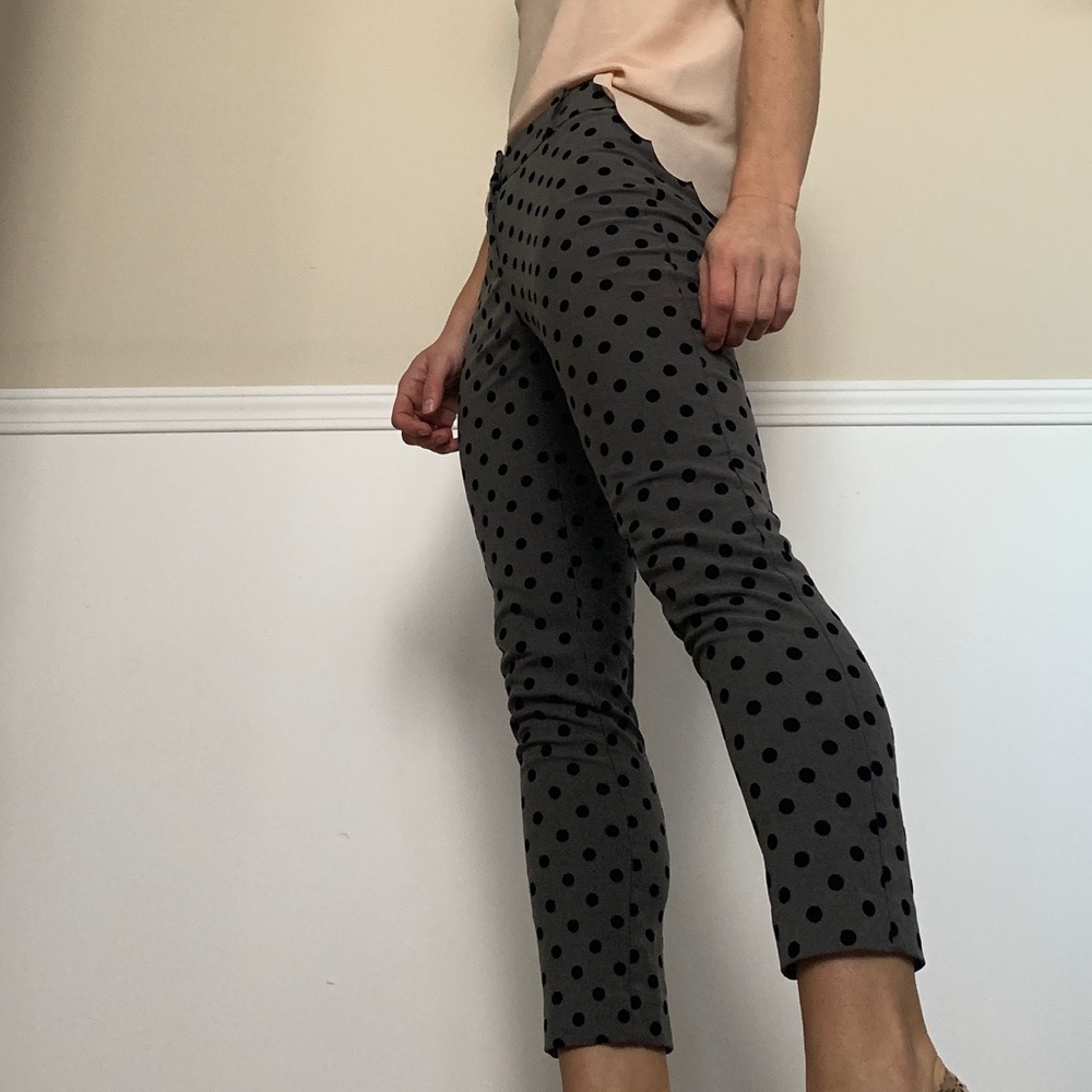Ann Taylor Pixie cut polka dot pants